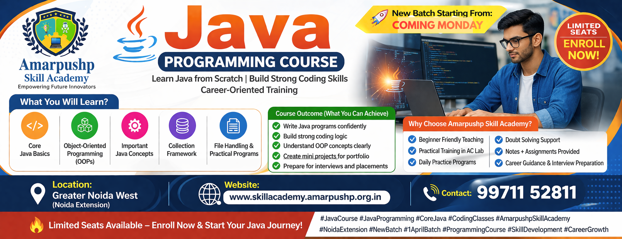 ☕ Java Programming Course – Amarpushp Skill Academy